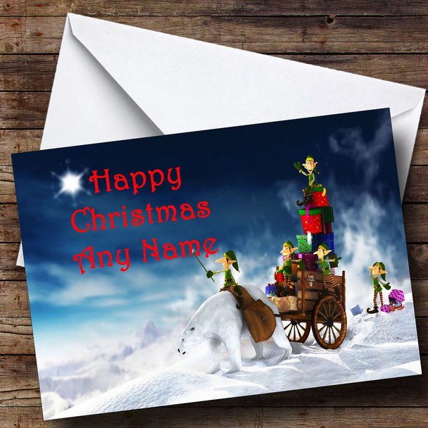 Elves Christmas Card Personalised