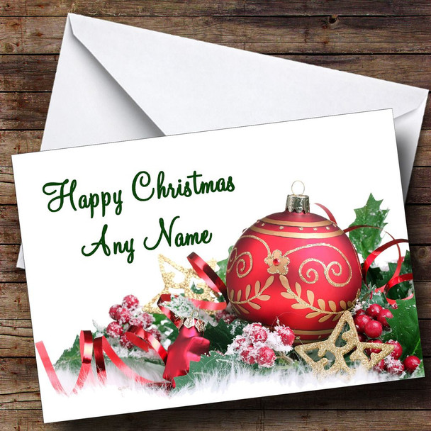 Xmas Decs Christmas Card Personalised