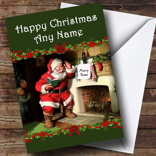 Santa's Visit Christmas Card Personalised