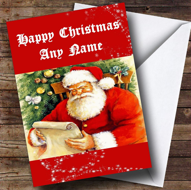 Santa Christmas Card Personalised