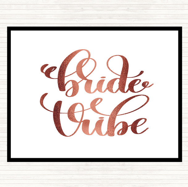 Rose Gold Bride Vibe Quote Mouse Mat Pad