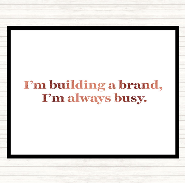 Rose Gold Building A Brand Quote Mouse Mat Pad
