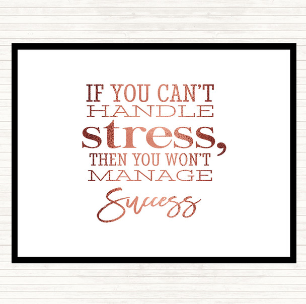 Rose Gold Cant Handle Stress Quote Mouse Mat Pad