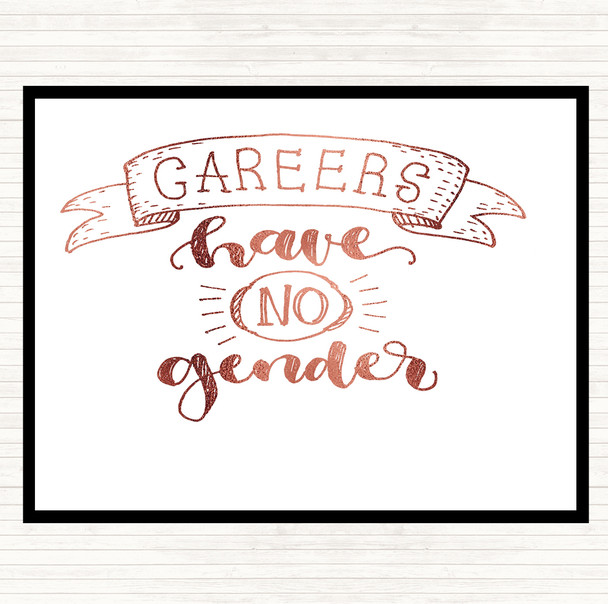 Rose Gold Careers No Gender Quote Mouse Mat Pad