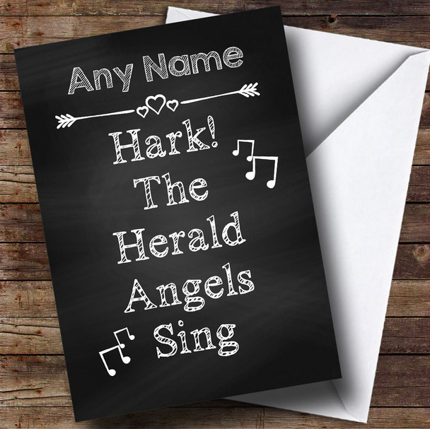 Hark The Herald Angels Personalised Christmas Card