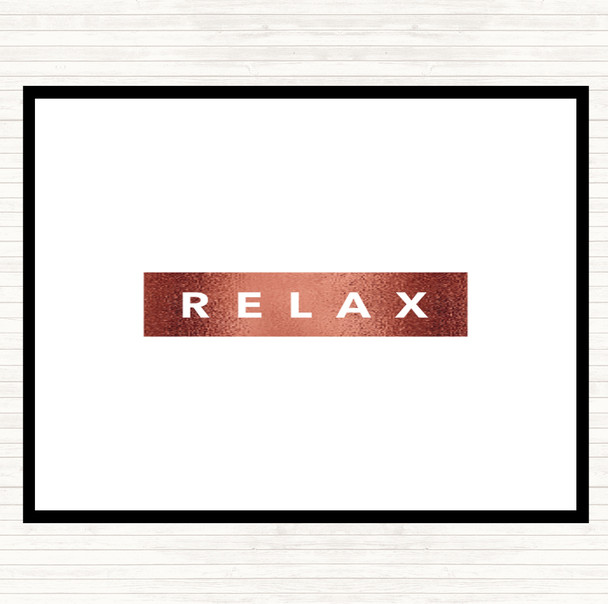 Rose Gold Dark Relax Quote Mouse Mat Pad