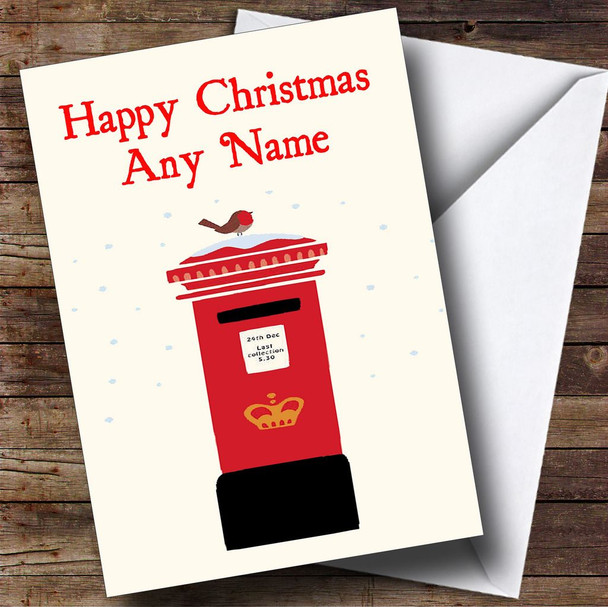 Post box Christmas Card Personalised