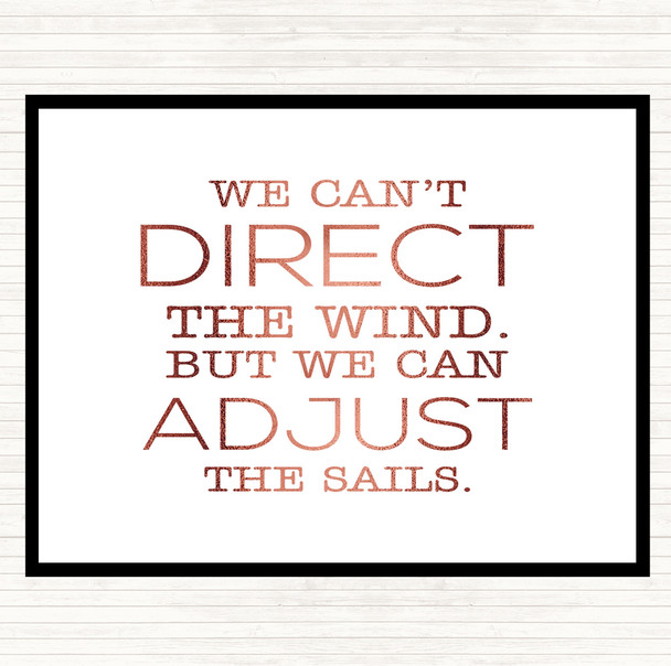 Rose Gold Direct Wind Adjust Sails Quote Mouse Mat Pad
