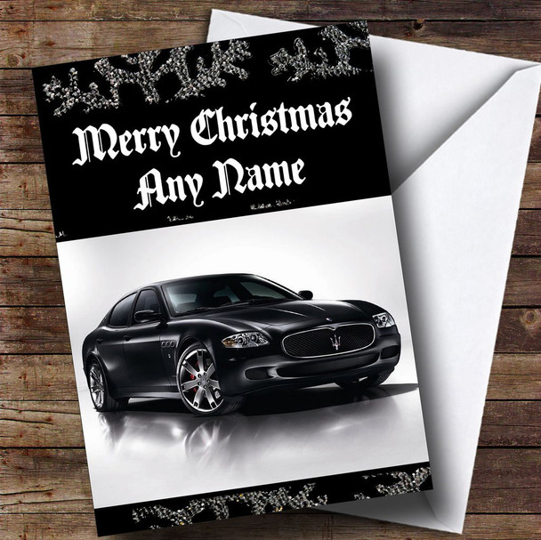 Maserati Quattroporte Personalised Christmas Card