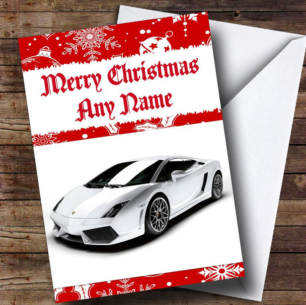 Lamborghini Gallardo Personalised Christmas Card