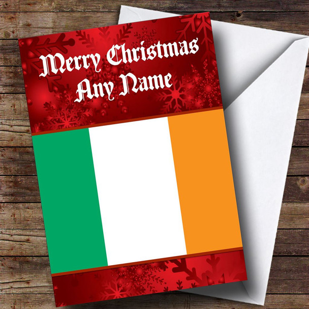 Irish Flag / Ireland Personalised Christmas Card