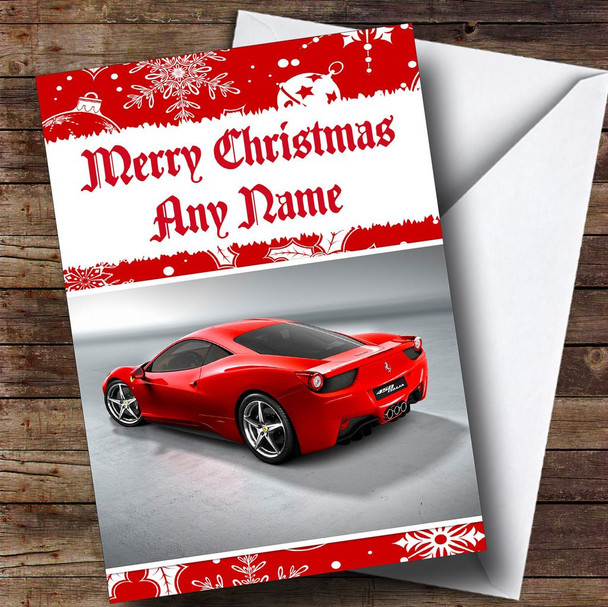 Ferrari Italia Personalised Christmas Card