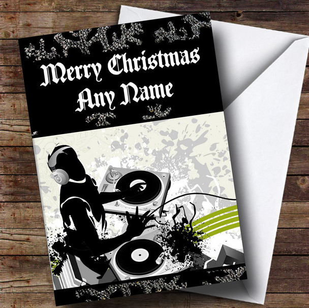 Cool DJ Personalised Christmas Card