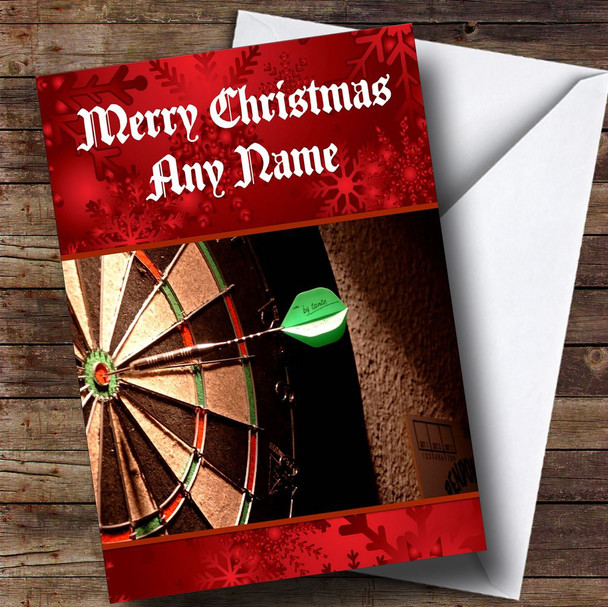 Dartboard Personalised Christmas Card