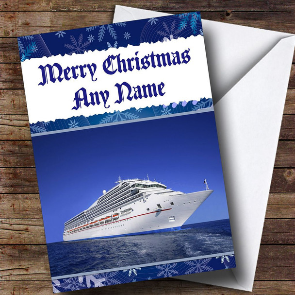 Cruise Ship Personalised Christmas Card