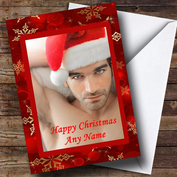 Sexy Man Christmas Card Personalised