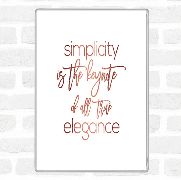 Rose Gold Elegance Quote Jumbo Fridge Magnet