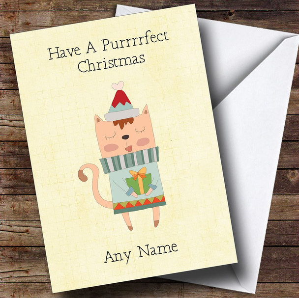 Puuurfect Cat Personalised Christmas Card