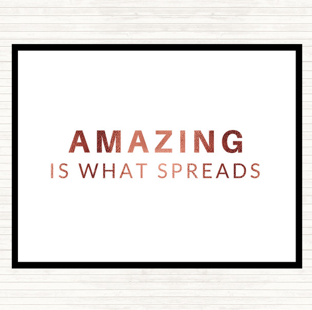 Rose Gold Amazing Is What Spreads Quote Mouse Mat Pad