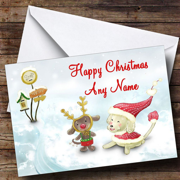 Cute And Sweet Christmas Card Personalised