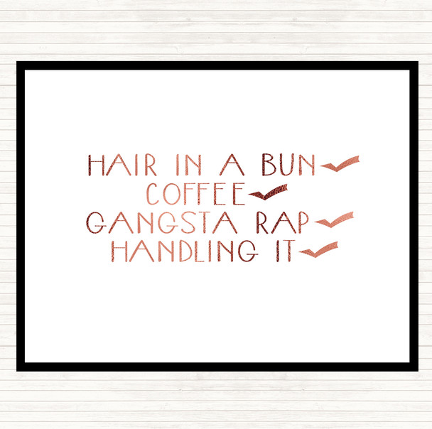 Rose Gold Handling It Quote Mouse Mat Pad