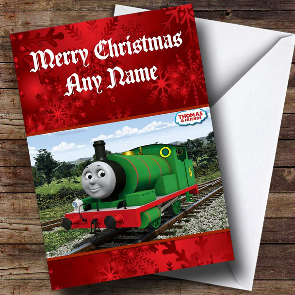 Thomas The Tank Engine Percy Personalised Christmas Card