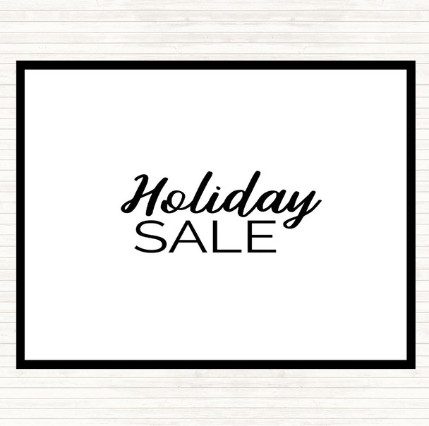 White Black Holiday Sale Quote Dinner Table Placemat