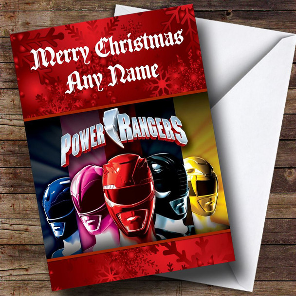 Power Rangers Personalised Christmas Card