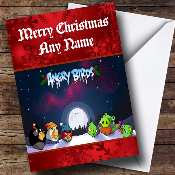 Angry Birds Personalised Christmas Card