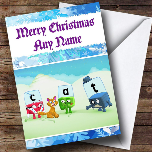 Alphablocks Personalised Christmas Card