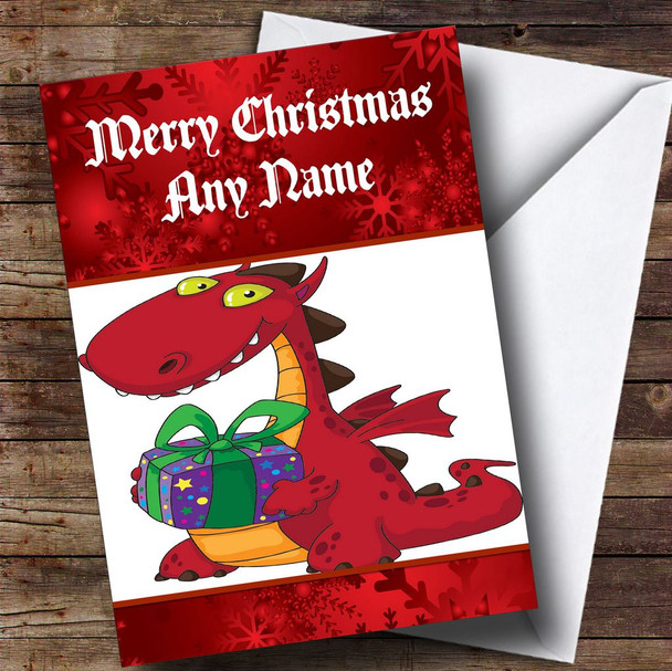 Dragon Personalised Christmas Card