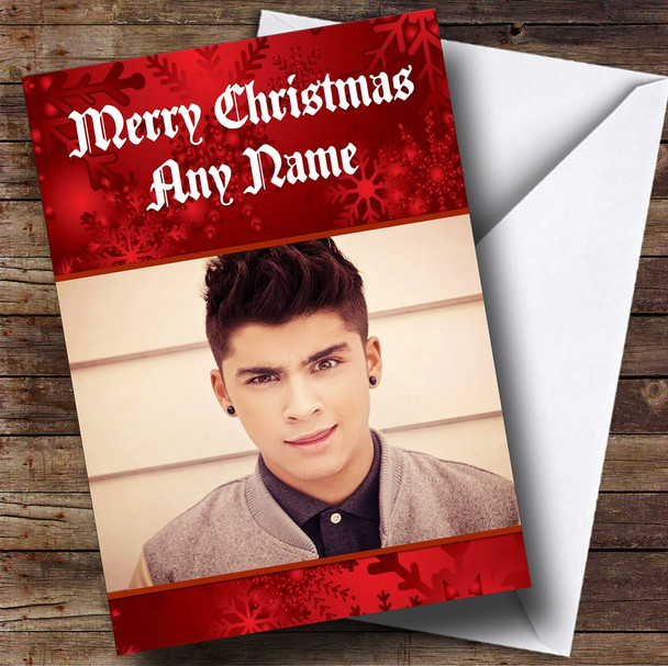 Zayn Malik One Direction Personalised  Christmas Card