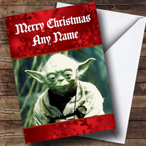 Yoda Star Wars Personalised  Christmas Card