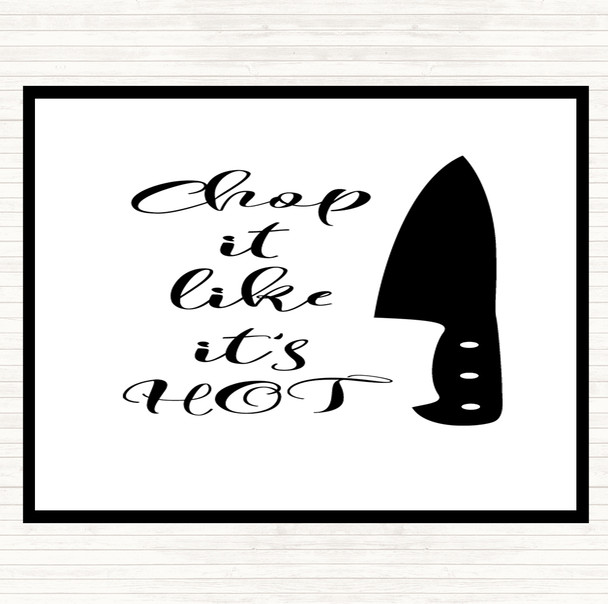 White Black Knife Quote Dinner Table Placemat