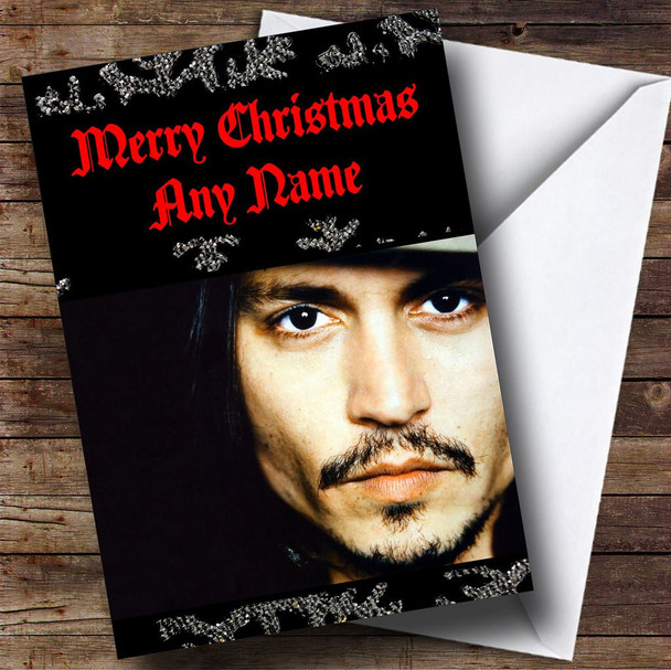 Johnny Depp Personalised  Christmas Card