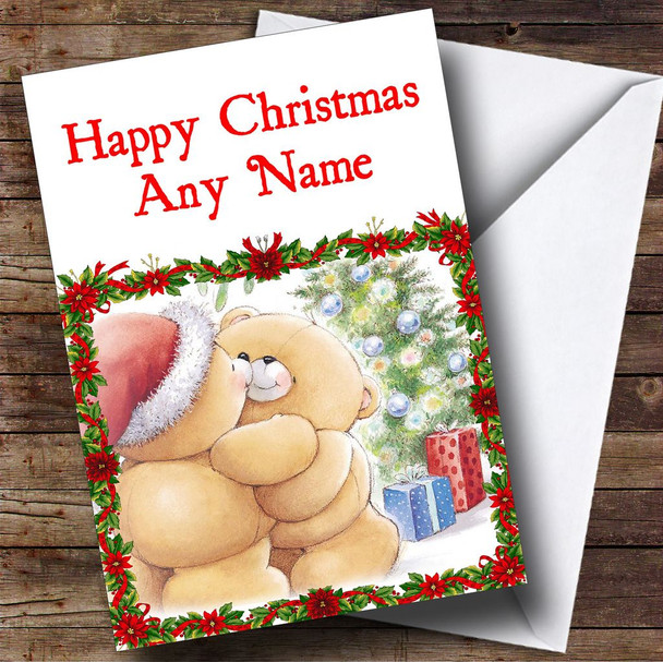White Bears Christmas Card Personalised