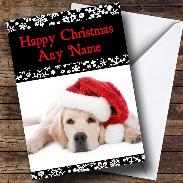 Sad Dog Christmas Card Personalised