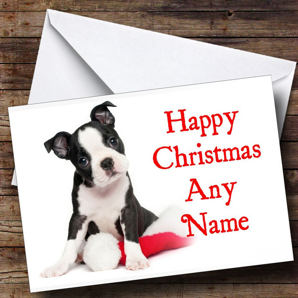Beautiful Puppy Christmas Card Personalised
