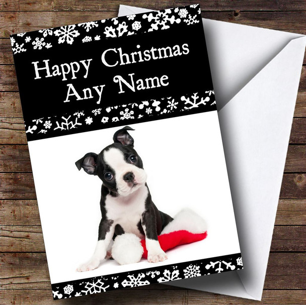 Puppy Christmas Card Personalised