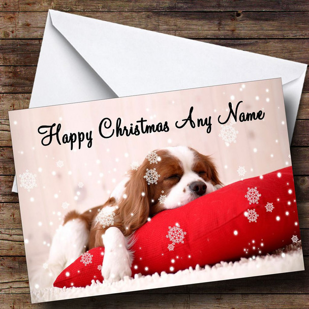 Lovely Spaniel Dog Christmas Card Personalised