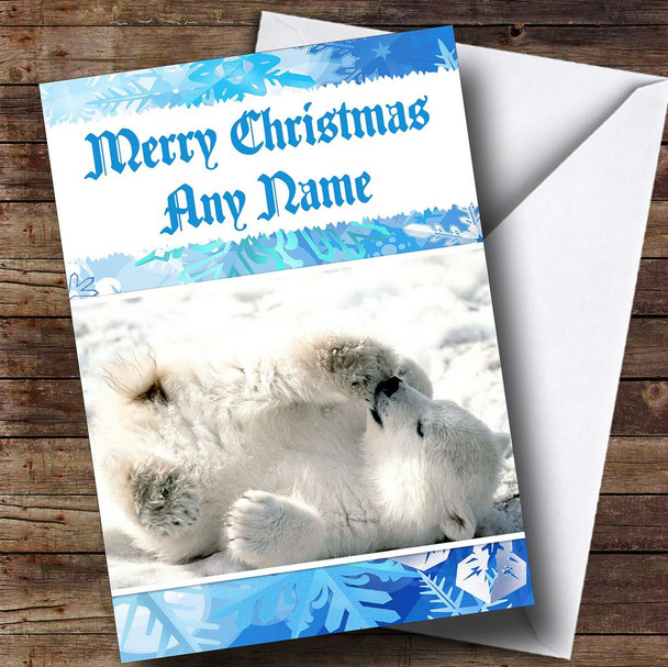 Polar Bear Personalised Christmas Card