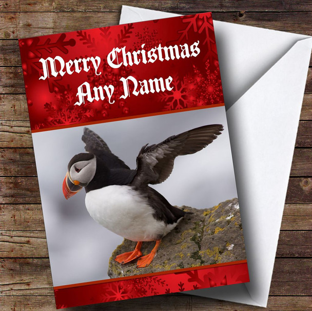 Puffin Personalised Christmas Card