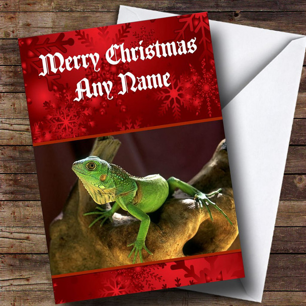 Lizard Personalised Christmas Card