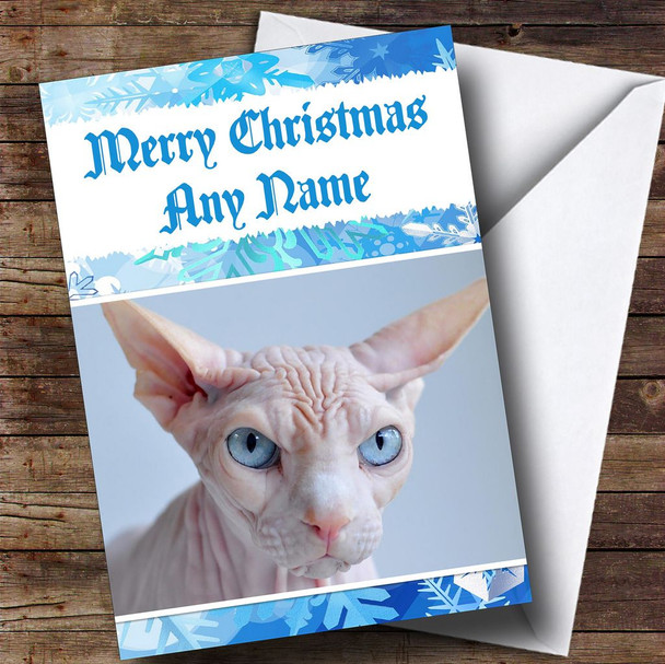 Sphynx Cat Personalised Christmas Card