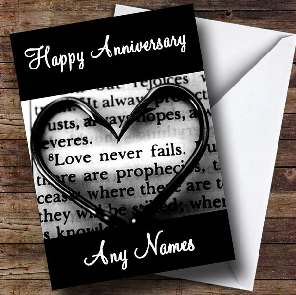 Love Script Personalised Anniversary Card