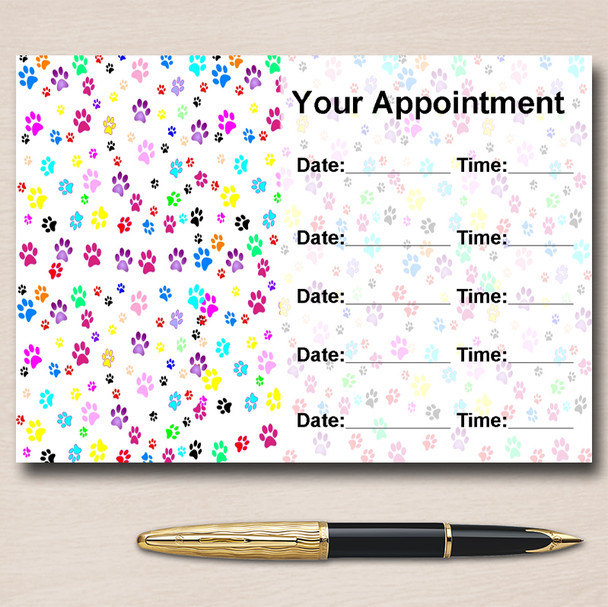 Animal Dog Vet Grooming Personalised Appointment Cards