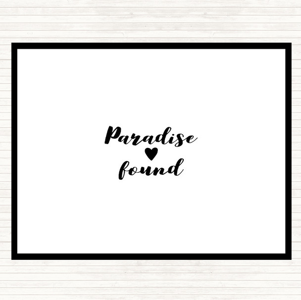 White Black Paradise Quote Mouse Mat Pad