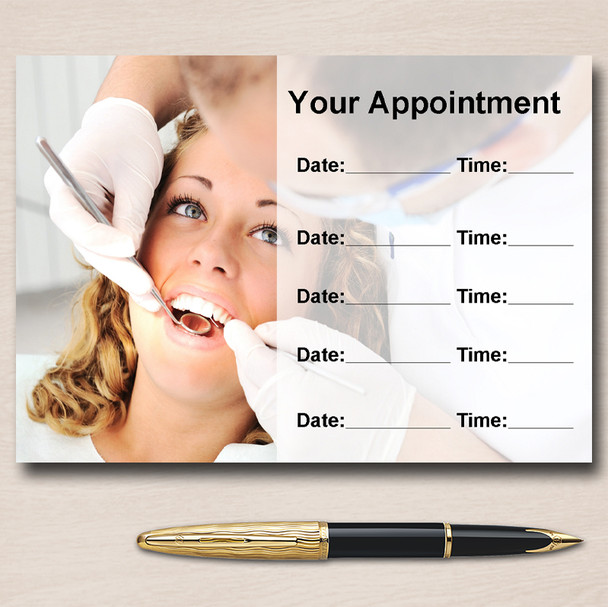 Orthodontist Dentist Surgery Practice Dental Personalised Appointment Cards