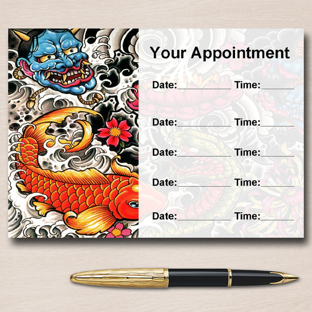 Free Vector | Cool linear tattoo appointment business card