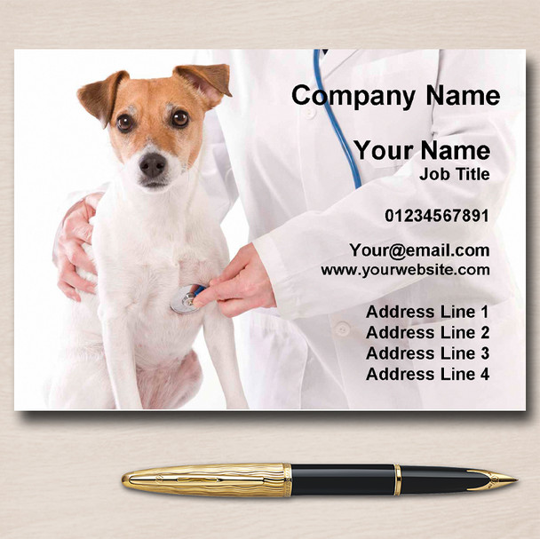 Veterinary Vet Animal Dog Personalised Business Cards